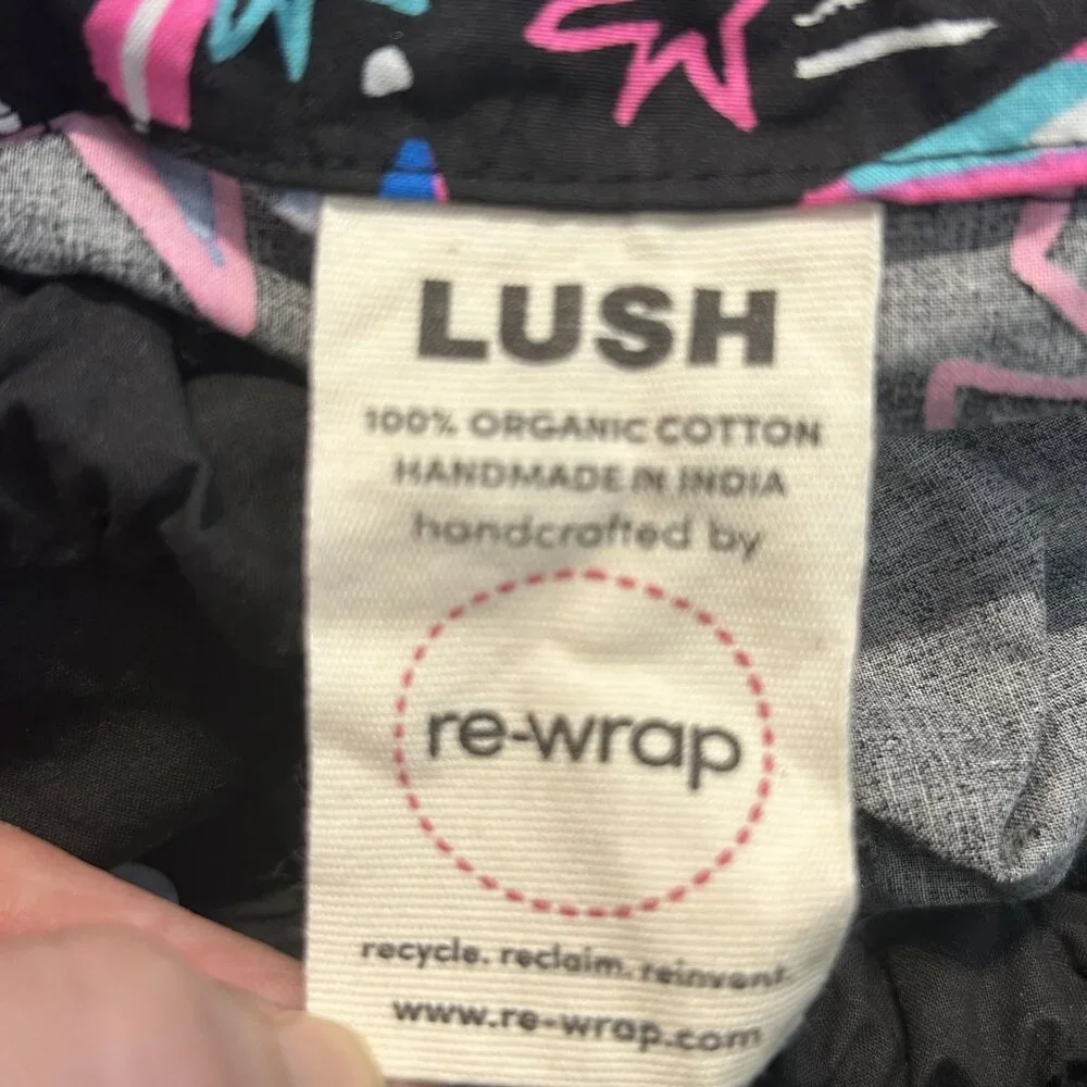 LUSH ReWrap Bewitched Cat Backpack Bag Halloween Limited Organic Cotton Knapsack
